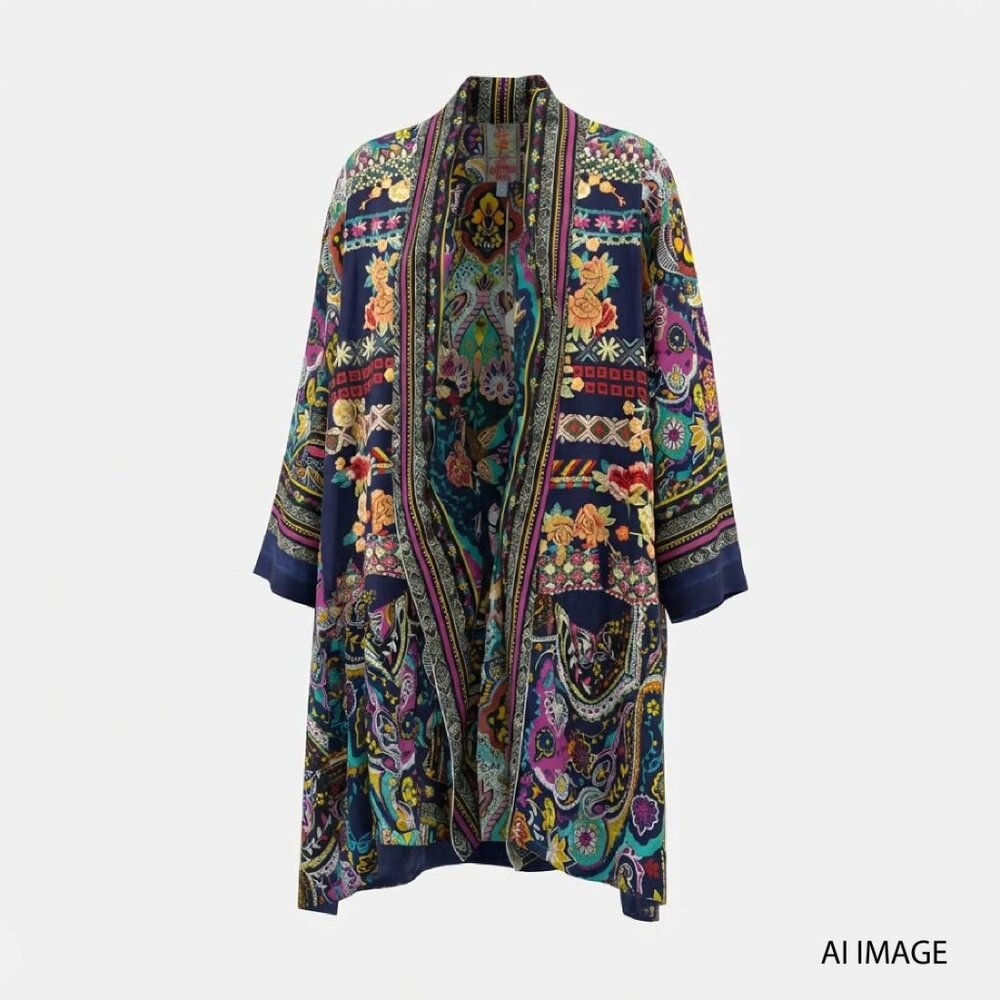 JOHNNY WAS HANNAH SILK KIMONO – BRAND NEW!!!